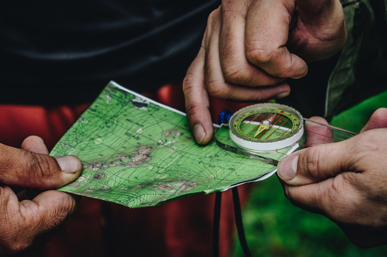 Navigation compass map orienteering